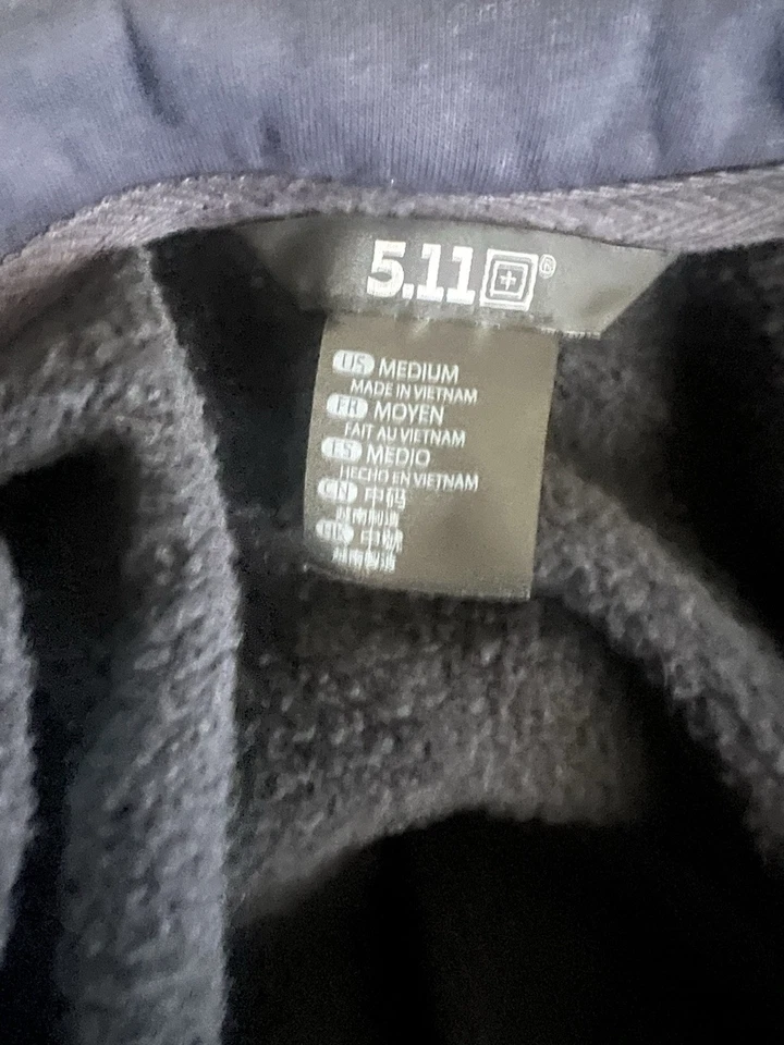 Camisa de trabajo táctica 5.11 para hombre azul marino 1/4 cremallera talla mediana Foto 3 de 3