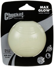 Chuckit MAX GLOW In the Dark Ball Light Play Fetch Ball Dogs Large Rechargeable