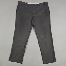 Calvin Klein Dress Pants Men  s 40 Gray Classic Fit Flat Front Polyester Blend