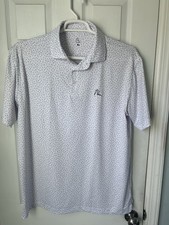 Rhoback Men's Polo Golf Club with Weeds Brush around it Pattern XL NWOTs RARE