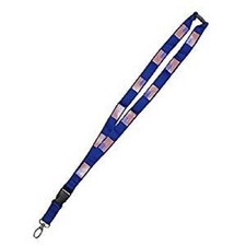 American Flag Lanyard - Navy Blue Key Chain