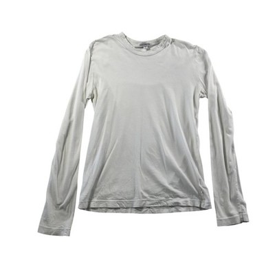 Standard James Perse White Long Sleeve Crew Neck Cotton Tee Shirt Size 0 USA