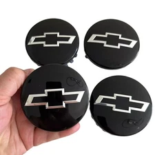 4PCS Gloss Black Wheel Center Caps for Chevy Silverado 1500 Tahoe Suburban 14-20
