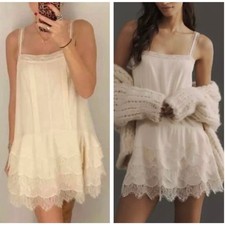 Reformation Cleodora Cream Ivory Lace Mini Dress - Size 12