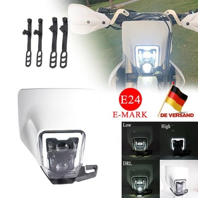 LED Scheinwerfer DRL mit Weiß Maske für Husqvarna 701 Supermoto 501 300 450 350