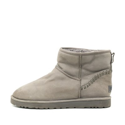 UGG Herren Classic Mini Boots Grau Leder Knöchelhoch Stiefeletten EU 43