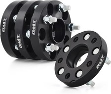 5X4.5 Hub Centric Wheel Spacers, 1" Black Wheel Spacers with M12X1.5 Studs Compa