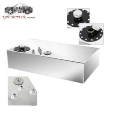 17 Gallon Street Rod Aluminum Race Fuel Cell Gas Tank w/ Cap & Level Sender 64L