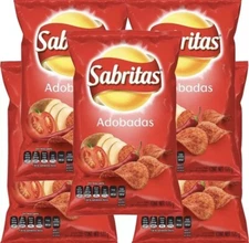Sabritas Mexican Chips Adobadas 5 bags 45g each