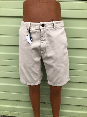 NWT ZARA MAN BEIGE TEXTURED SHORTS WITH 