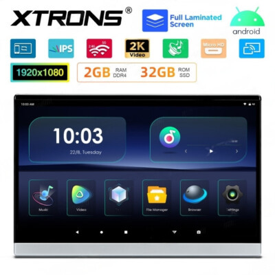 2x 13,3 IPS Full HD Android11 Auto Kopfstütze KFZ Monitor Player 1920*1080 2K
