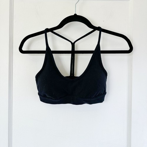 Alo Yoga | Ribbed Bissful Athletic Sports Bra in Black XSmall - 第 2/6 張圖片