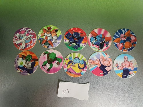 COLECCION COMPLETA 10 TAZO TAZOS DRAGON BALL - MATUTANO 1989 -- MARRON --