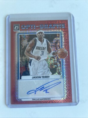 2022-23 Panini Donruss Optic jason terry Opti-Graphs Choice Auto mavericks
