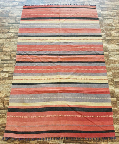 Vintage Handmade Traditional Home Decor Striped Kilim Floor Rug Carpet 175x110cm