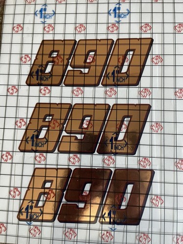 Discounted Chrome Rose Gold W/ Red & Blue Numbers 8,9,0 1/8-1/10-1/12 R/c Box L - Picture 2 of 8
