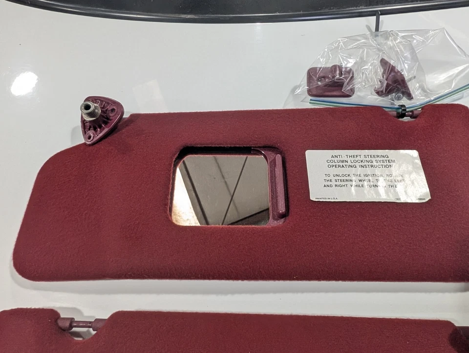 Chevrolet Lumina 1990-1994 LH RH parasoles parasol tela OEM rojo granate par  Foto 4 de 4