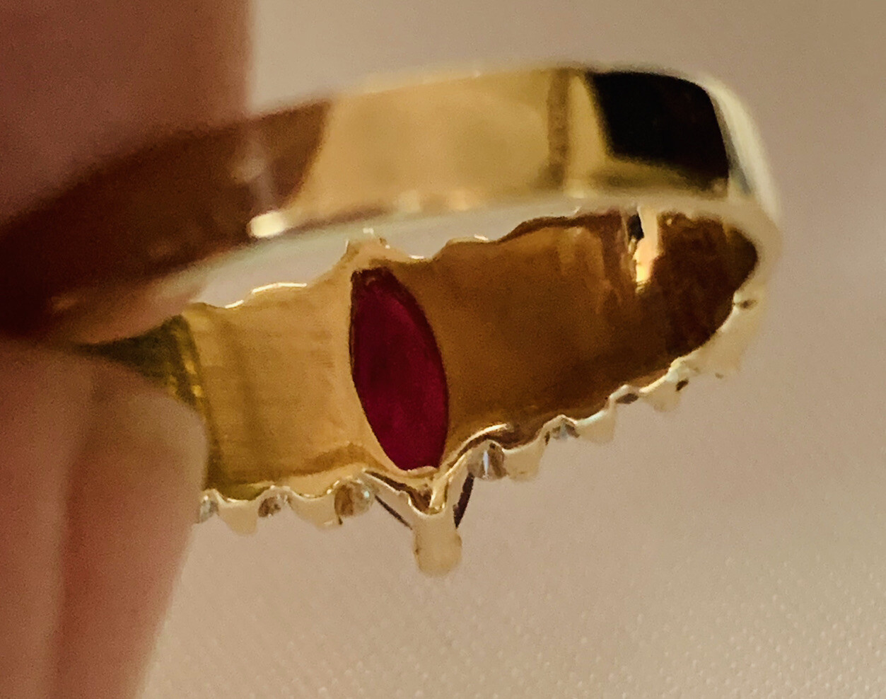 14k Ruby Diamond Ring size 8.5 Ruby .65 ct~Diamon… - image 5