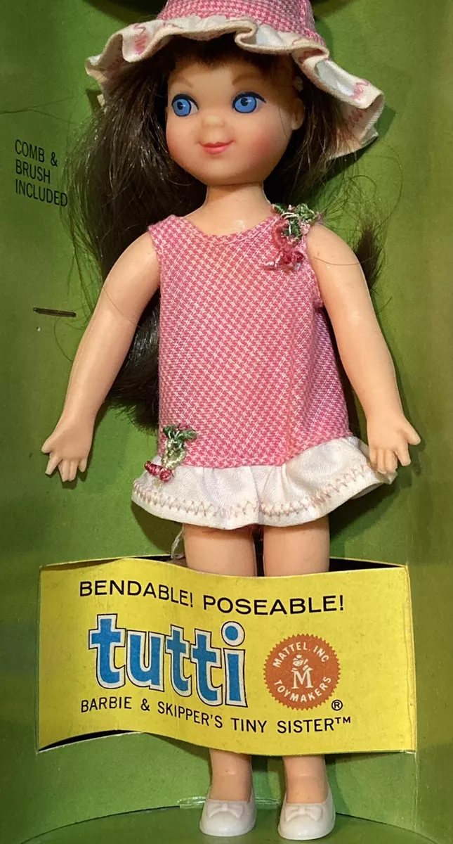 Vintage Barbie Tutti 3550 Brownette In Original Box Mattel 1965