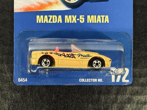 1991 Hot Wheels #172 Mazda MX-5 Miata gelb mit rosa Innenausstattung 0454 Mattel - Bild 3 von 12