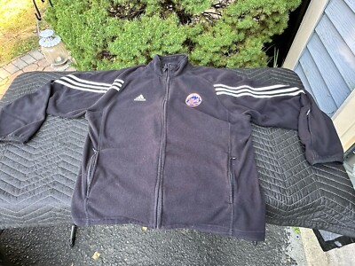 Vintage Adidas MLB New York Mets Fleece Zip Up Jacket Large