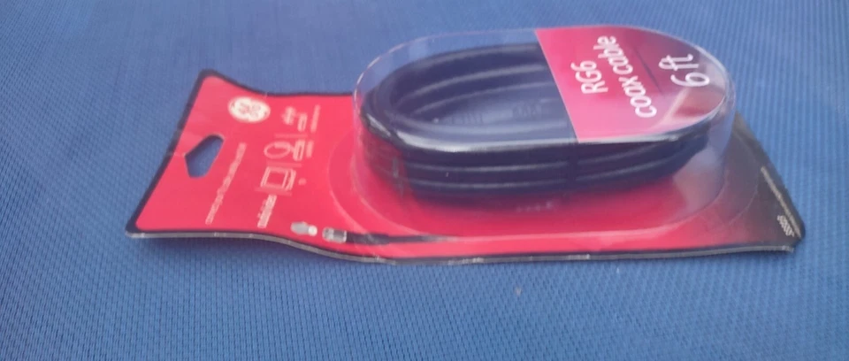 GE RG6 Cable Coaxial 6’ TV Satelital Antena - Sellado de Fábrica ¡Nuevo! Foto 4 de 4