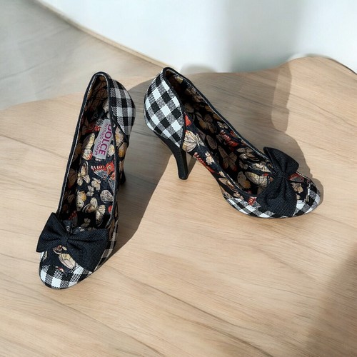 Dolce By Mojo Moxy Bashful Women's Size 8 M Black print Pump Heels Shoes - 第 1/13 張圖片