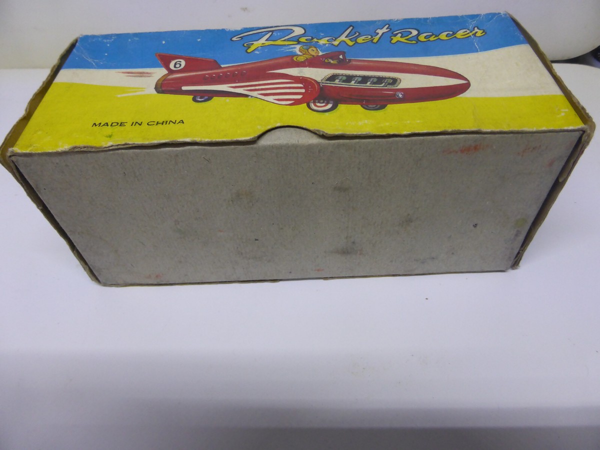 Vintage Tin Toy Rocket Racer MF 735 Made in China 1960's Giocattolo a