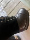 Chanel Black Heeled Boots with Chunky Heel and Lace-Up Design