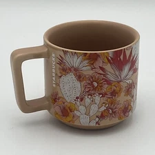 Starbucks Coffee Mug Cup Pink Orange Desert Cactus Floral 14oz 2019 Boho