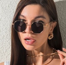 Polygon Metal Sunglasses Vintage Frame For Women Sunglasses Men Luxury Brand