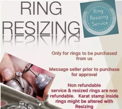 FINAL Sale Custom Order Ring Resizing resize repair women men 10K 14K GOLD SOLID