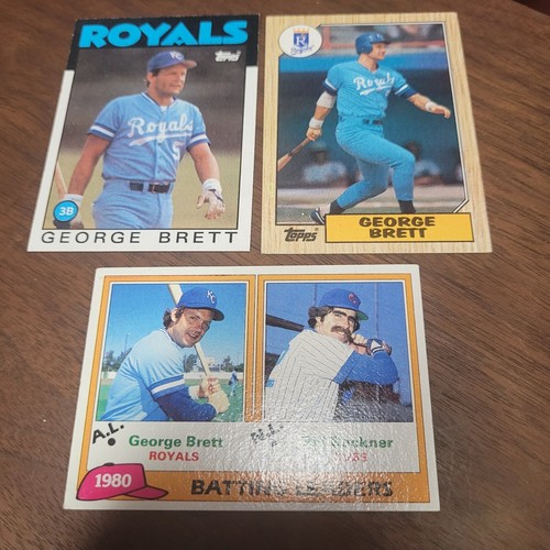 Topps George Brett 1986, 1987, 1981, 80 Batting Leader K C Royals kostenloser Versand - Bild 1 von 2