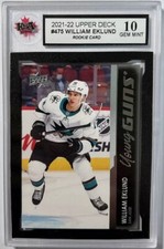 2021 Upper Deck Young Guns William Eklund #475 RC KSA 10 Gem Mint