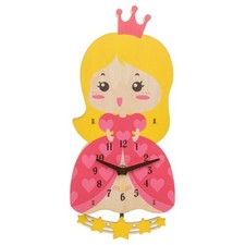 Wanduhr Prinzessin aus Holz, nagelneu in Verpackung.