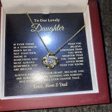 To My Daughter Necklace, Gift for Daughter from Mom And Dad Valentines Day Gift