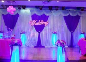 20x10m Purple Wedding Stage Decor Backdrop Party Drapes Swag Silk