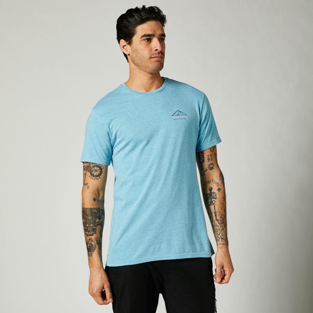 Camiseta de manga corta premium Fox Racing Hero Dirt para hombre - azul azufre