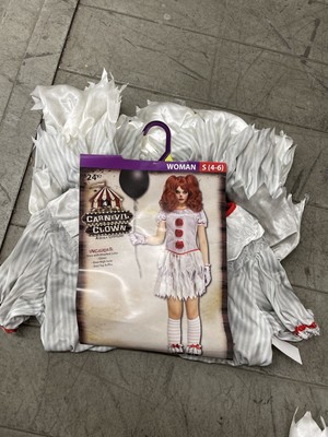 Fun World Carnevil Clown Costume Adult Woman Small 4-6 Halloween