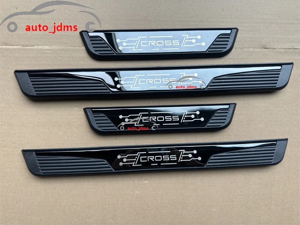 Door Sill Protectors Scuff Plate Trim Strip Cover For VW Volkswagen Steel Cross - Image 4 of 4