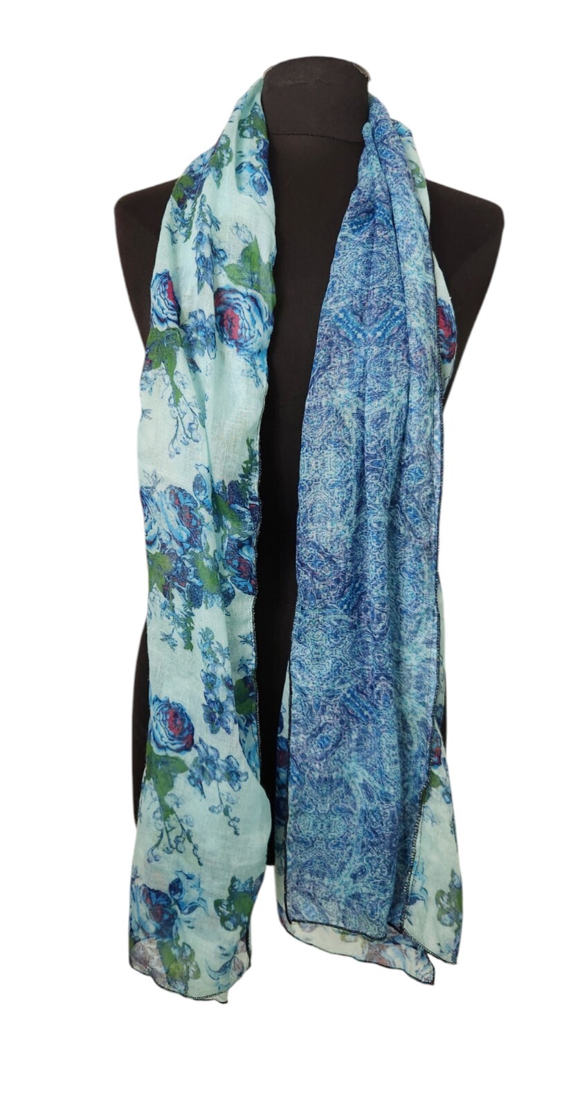 BCBGeneration Large Floral Blue Multiple Patterns… - image 1