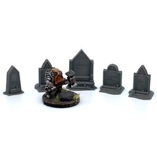 Gravestone Graveyard Cemetery Tombs D&D Terrain Scenery 28mm Grimdark