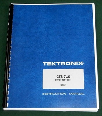 Tektronix CTS 710 User Manual: Comb Bound & Protective Covers