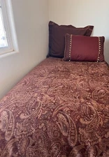 EASTERN ACCENTS FLORAL PAISLEY TAPESTRY  DUVET COVER 3 PIECE SET TWIN 63”x84”