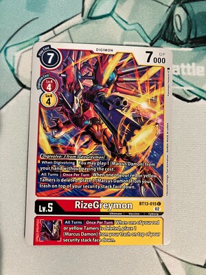 RizeGreymon BT13-015 C Digimon CCG | Versus Royal Knights NM