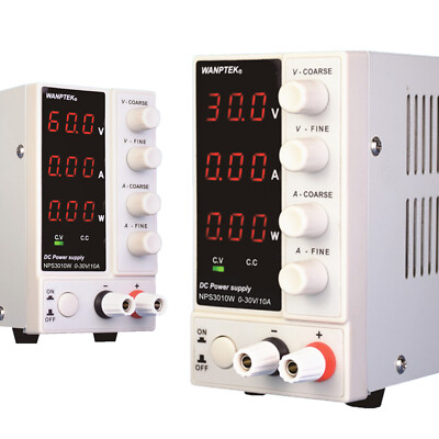 300W 0-10A Lab DC Power Supply Digital Variable Regulated Benchtop Power Source