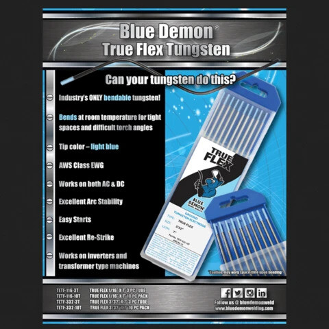 1.6mm Blue Demon True Flex Bendable Tungsten - 10 Pack - Flexible MULTIMIX - Picture 6 of 6