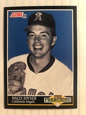 1991 Score Baseball - #873 Wally Joyner  FRANCHISE Misprint Line Error Card RARE