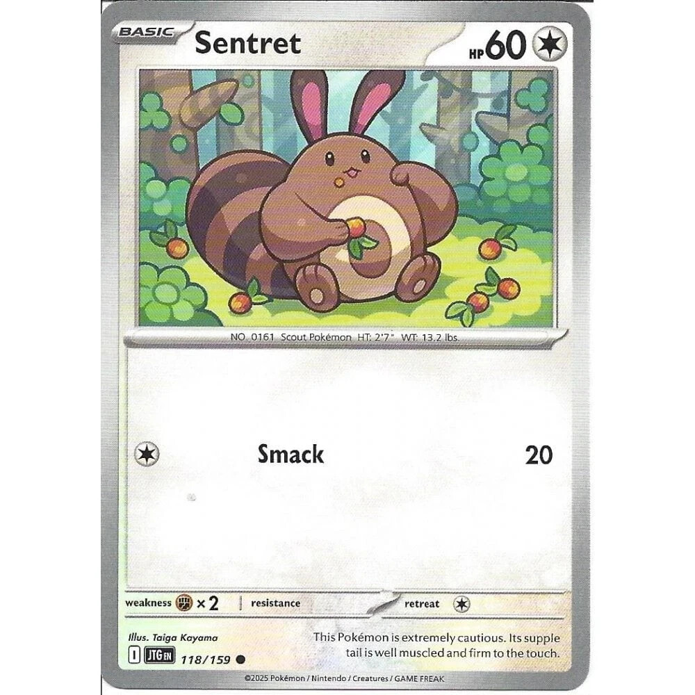 118/159 Sentret : Common Card : Journey Together : Pokemon Trading Card Game