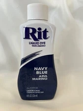 Rit Liquid Dye 8 Fl. Oz. All Purpose Navy Blue Made in USA